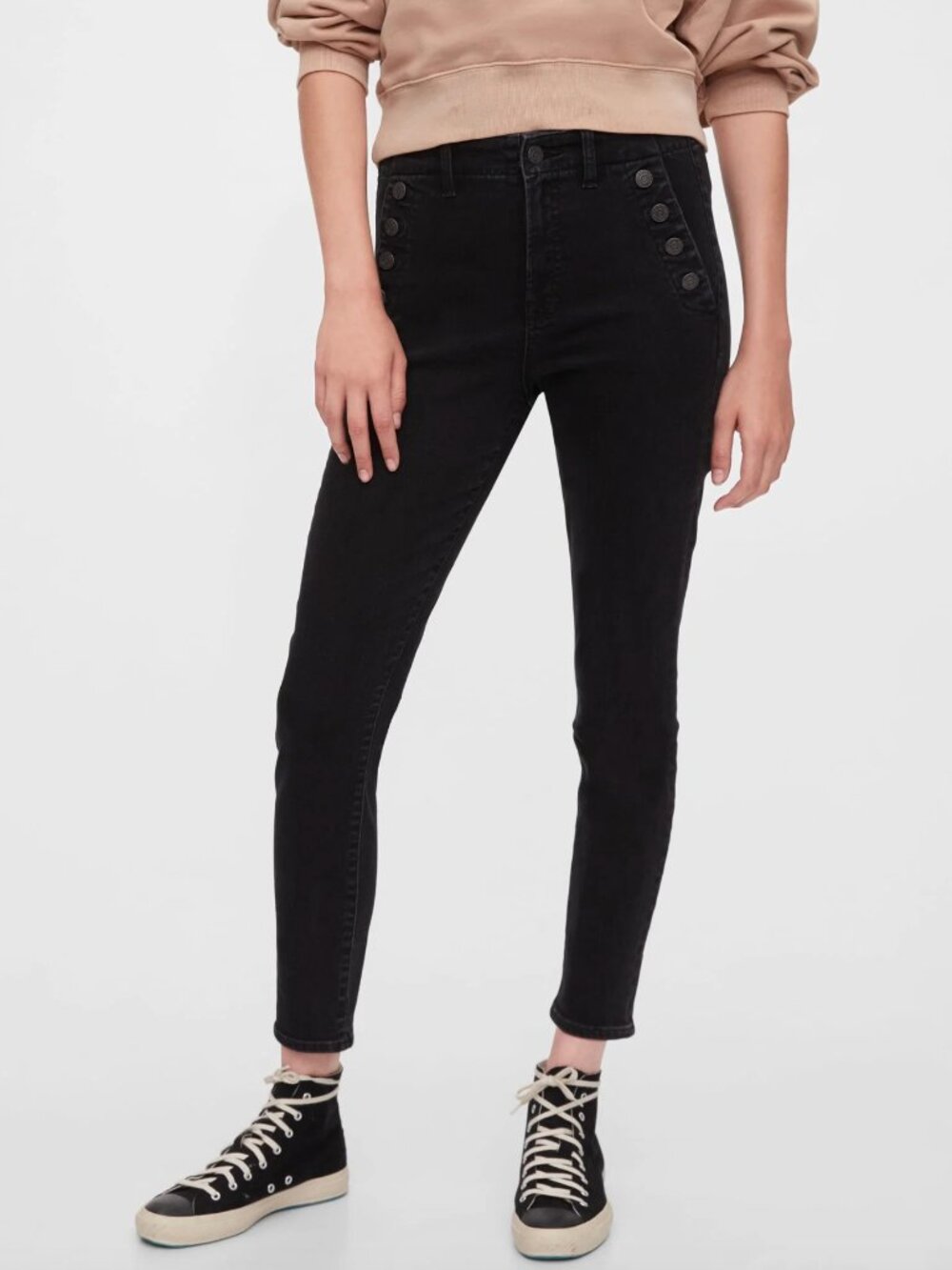 GAP True Skinny High Rise Black Jeans 28 | 6R